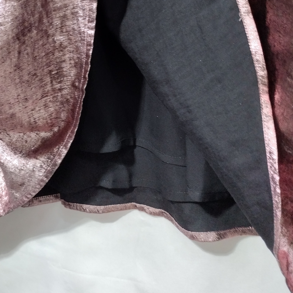 NWT Lane Bryant Blouson-Sleeve Surplice Metallic Midi Dress Women's 22/24 Rose - Picture 6 of 14